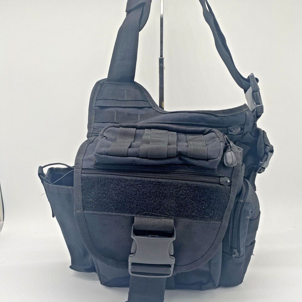 Multipurpose Versatile Black Shoulder or Waist Pack Tactical Bag Unisex